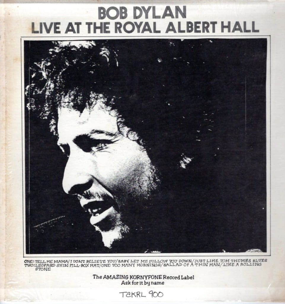 12” LP Bob Dylan Royal Albert Hall 1966